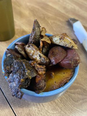 Herb roasted potatoes  at Shambala Bakery and Bistro in Mount Vernon