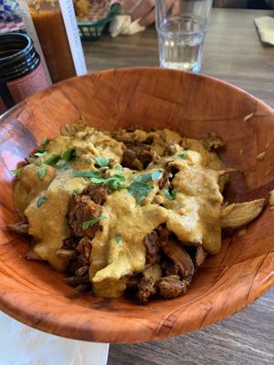 chili fries  at Shambala Bakery and Bistro in Mount Vernon