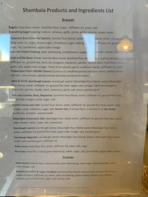 ingredients  at Shambala Bakery and Bistro in Mount Vernon