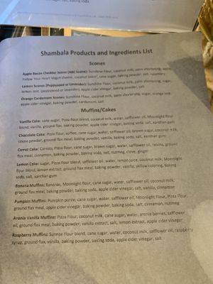 ingredients   at Shambala Bakery and Bistro in Mount Vernon