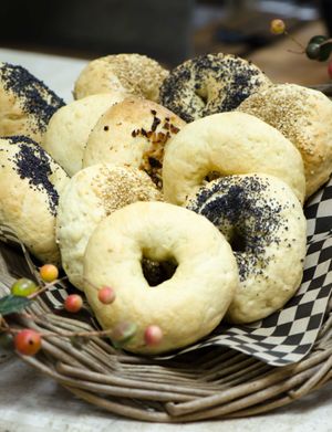 Our bagels are renowned for shocking folks with their NY likeness! A real crowd pleaser~ at Shambala Bakery and Bistro in Mount Vernon