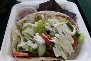 Seitan gyro at Three Carrots - City Market in Indianapolis