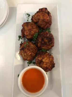 Mac n cheese croquettes  at Three Carrots - City Market in Indianapolis