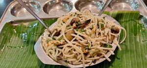 Mixed veg noodles with mushrooms *vegan at Ramana Mess in Tamil Nadu