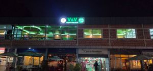 View from the street at V&V Veg and Vegan Kitchen in Lalitpur