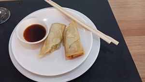Vegan spring roll at Xiao Yu Te y Tapas in Alicante