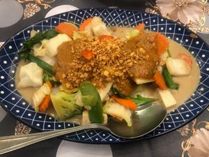 Vegan Pra-Ram at Patpong Thai Cuisine in San Francisco