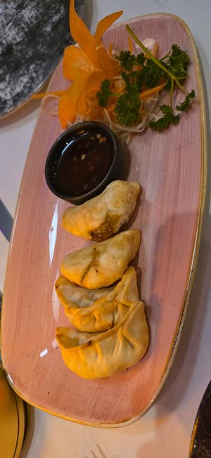 Vegan dumplings at Koh Lanta Thai Restaurant in England