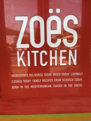 Slogan  at Zoës Kitchen in Destin