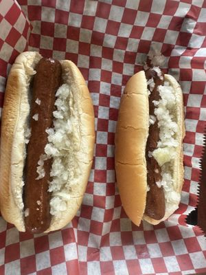 Politician add onion   at Dog Daze in Canton