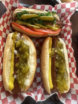 Chicago dawg and two grand dads   at Dog Daze in Canton