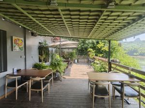 outside seating area  at Demo Bar - Yangshuo in Yangshuo