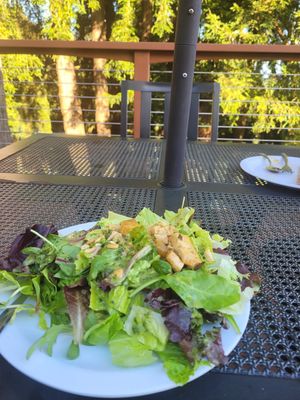 Tofu w salad at Anjaneya's World Cafe in Watsonville