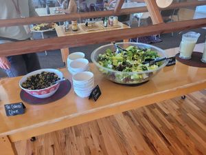 Salad bar at Anjaneya's World Cafe in Watsonville
