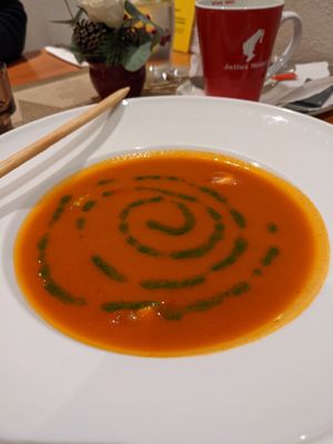 Tomatencremesuppe at Kraut & Ruben in Bad Hofgastein