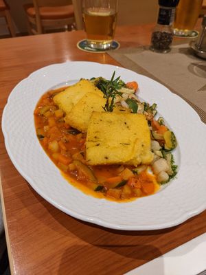 Polentaschnitte mit Gemüse at Kraut & Ruben in Bad Hofgastein