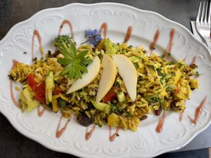 Vegane Reispfanne aus dem Wok  at Kraut & Ruben in Bad Hofgastein