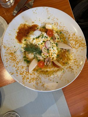 Rosti with 3 cheeses, pear and walnuts  at Kraut & Ruben in Bad Hofgastein