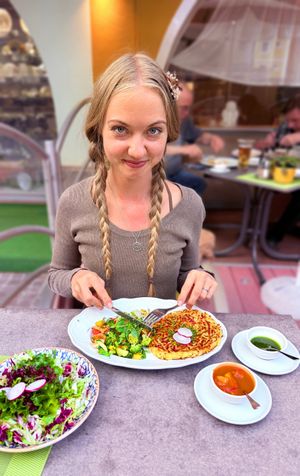 Vegan rösti with tomato ragout 💚  at Kraut & Ruben in Bad Hofgastein