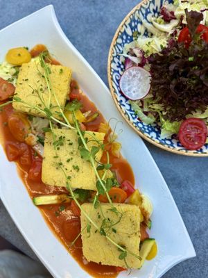 Polenta with tomato sauce 😊  at Kraut & Ruben in Bad Hofgastein