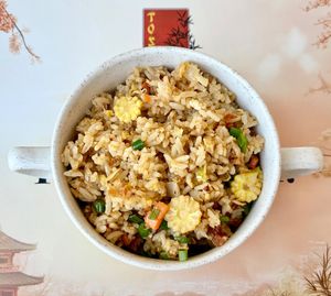 Malaysian fried rice  at Toshi in Dubai