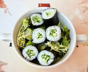 Cucumber maki at Toshi in Dubai