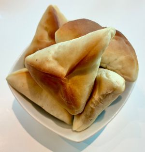 Spinach fatayer  at LIV Restaurant in Dubai