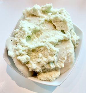 Idly with coconut chutney at LIV Restaurant in Dubai