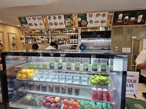 Inside Counter at Anzzie Veggie Vegetarian Restaurant in Campsie