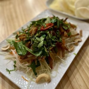 Green papaya salad   at Anzzie Veggie Vegetarian Restaurant in Campsie