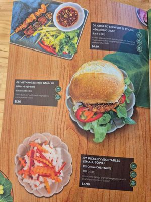 Menu Jan 2026 at Anzzie Veggie Vegetarian Restaurant in Campsie
