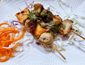Grilled Skewers  at Anzzie Veggie Vegetarian Restaurant in Campsie