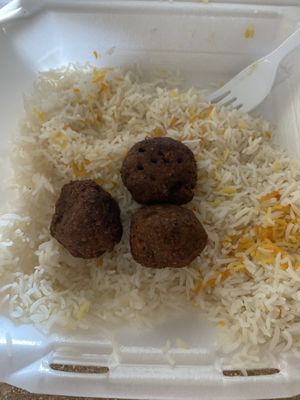 Rice and falafel   at Shiraz Shish Kabob in College Station