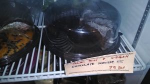 Vegan chocolate mousse at Amrita Garden in Chiang Mai