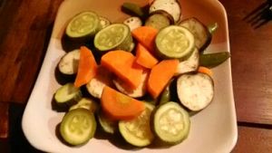 Steamed veggies at Amrita Garden in Chiang Mai