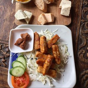 tempeh :) organic I think at Amrita Garden in Chiang Mai