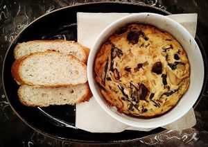 Mushroom quiche at Amrita Garden in Chiang Mai