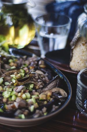 Eggplant Carpaccio at Amrita at Amrita Garden in Chiang Mai