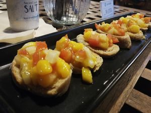 Mango Salsa Bread at Amrita Garden in Chiang Mai