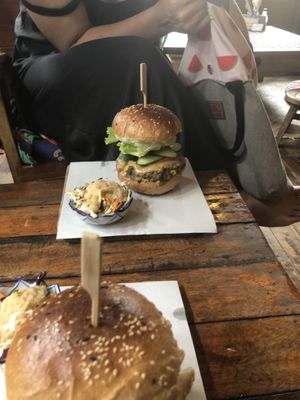 Black bean burger  at Amrita Garden in Chiang Mai