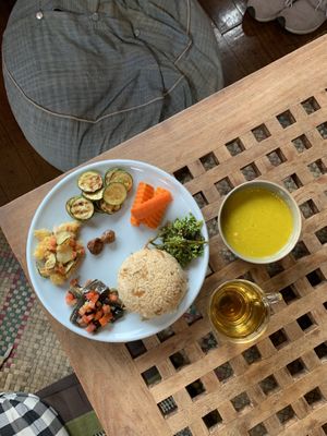 Macrobiotic lunch  at Amrita Garden in Chiang Mai