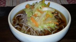soba noodles at Amrita Garden in Chiang Mai