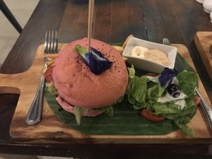 Burger @ Indigo Café, Luang Prabang at Indigo Cafe in Luang Prabang