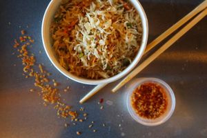 burnt garlic fried rice at Inchin's Bamboo Garden in Scottsdale