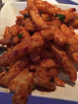 Crispy Chili Potatoes (vegan) at Inchin's Bamboo Garden in Scottsdale