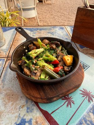 Seasonal vegetables at Olive Bar & Kitchen in Anjuna