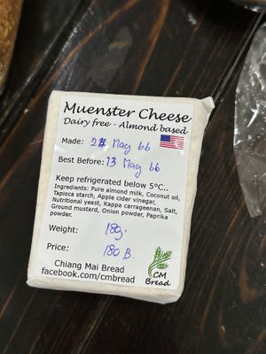 Vegan muenster cheese (1 THB/g)  at Chiang Mai Bread in Chiang Mai