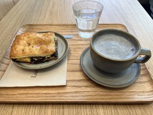 Drops and sesame latte  at Land & Monkeys - Beaubourg in Paris