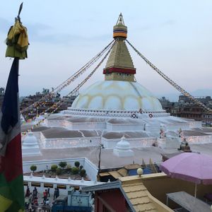stupa view from the top terrace at Stupa View in Kathmandu