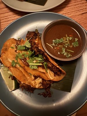 How the birria came out first   at Jajaja Mexicana in Miami